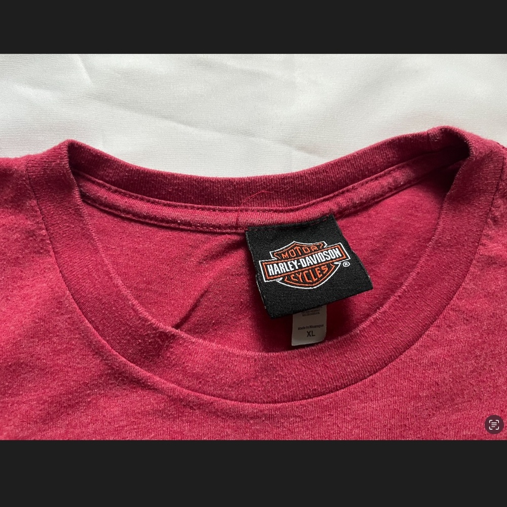 Harley Davidson Red Logo Motorbike T-shirt Men’s XL - Picture 3 of 5